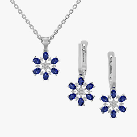 Anashid Sapphire Jewelry Half Set